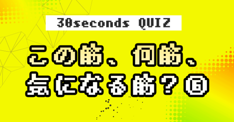 クイズ この筋 何筋 気になる筋 理学療法士 作業療法士 言語聴覚士の求人 セミナー情報なら Post