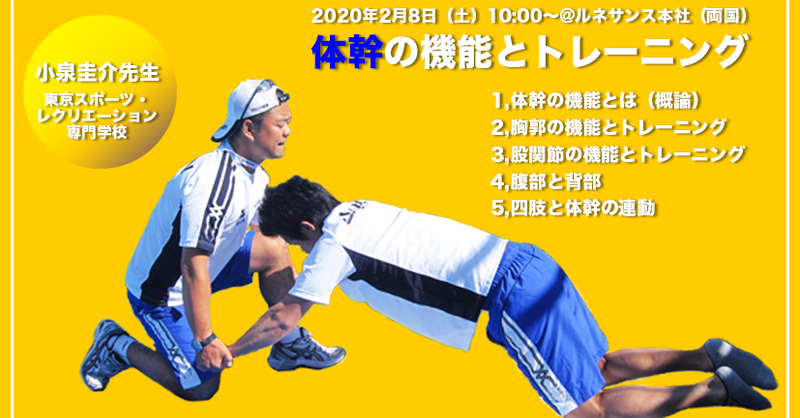 年2月8日 体幹の機能とトレーニング 小泉圭介先生 理学療法士 作業療法士 言語聴覚士の求人 セミナー情報なら Post