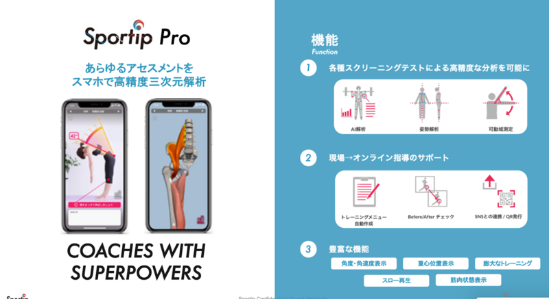 テクノロジーの進化ーAI姿勢・動作分析アプリ「Sportip | 理学療法士